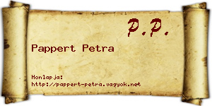 Pappert Petra névjegykártya