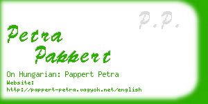 petra pappert business card